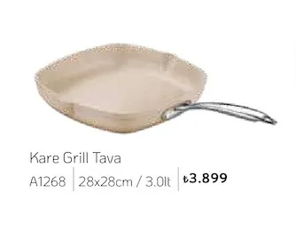 Volkanit Kare Grill Tava A1268 28X28Cm / 3.0Lt