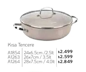 Volkanit Kısa Tencere A1854 24X6.5Cm / 2.5Lt