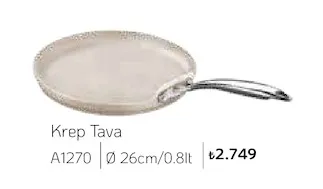 Volkanit Krep Tava A1270 Ø 26Cm/0.8Lt