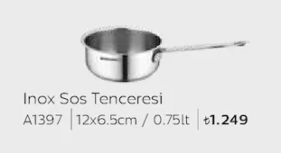 Inox Sos Tenceresi A1397 12X6.5Cm / 0.75Lt