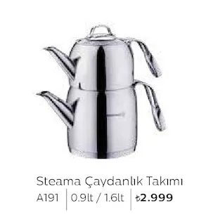 Steama Çaydanlık Takımı A191 0.9Lt / 1.6Lt
