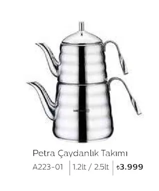 Petra Çaydanlık Takımı A223-01 1.2Lt / 2.5Lt