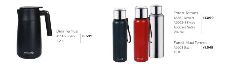 Dina Termos A5565 Siyah 1.2 Lt