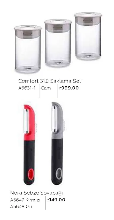 Comfort 3'Lü Saklama Seti A5631-1 Cam