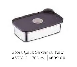 Stora Çelik Saklama Kabı A5528-3 700 Ml
