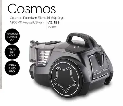 Cosmos Premium Elektrikli Süpürge A902-01 Antrasit/Siyah