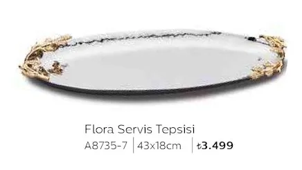 Flora Servis Tepsisi A8735-7 43X18Cm