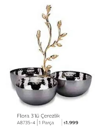Flora 3'Lü Çerezlik A8735-4 1 Parça