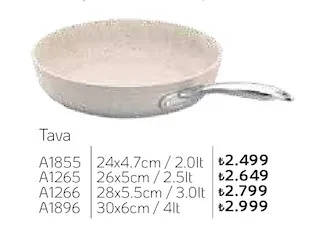 Volkanit Tava A1855 24X4.7Cm / 2.0Lt