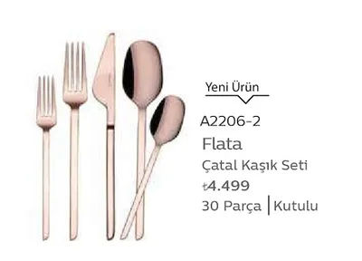 A2206-2 Flata Çatal Kaşık Seti 30 Parça
