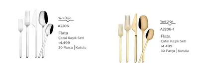 A2206 Flata Çatal Kaşık Seti 30 Parça