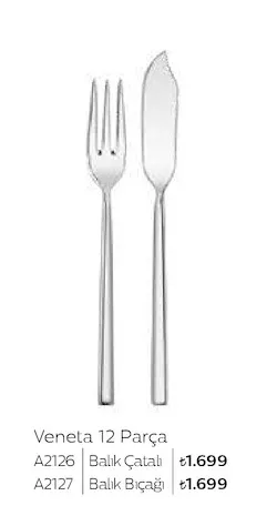 Veneta 12 Parça Balık Çatalı