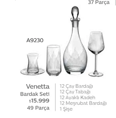 Venetta Bardak Seti 49 Parça