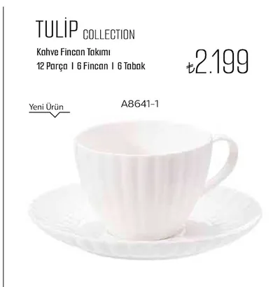 Tulip Collection Kahve Fincan Takımı 12 Parça