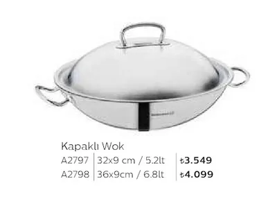 Kapaklı Wok A2797 32X9 Cm / 5.2Lt