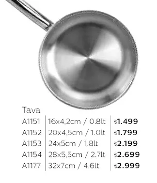 Tava 16X4,2Cm / 0.8Lt