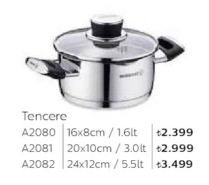 Tencere A2080 16X8Cm / 1.6Lt