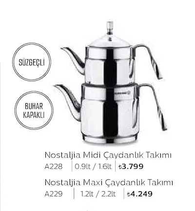 Nostaljia Midi Çaydanlık Takımı A228 0.9Lt / 1.6Lt