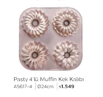 Pasty 4'Lü Muffin Kek Kalıbı