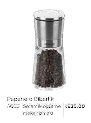 Pepenero Biberlik A606 Seramik Öğütme Mekanizması