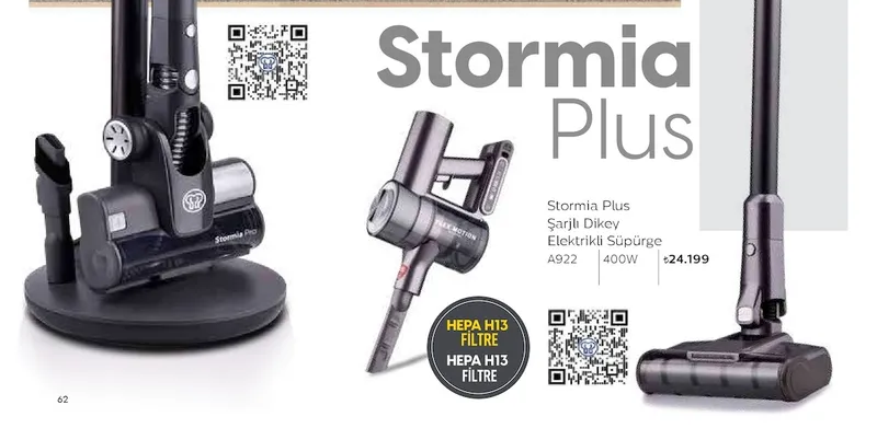 Stormia Plus Şarjlı Dikey Elektrikli Süpürge