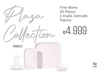 Fine-Bone 25 Parça 6 Kişilik Kahvaltı Takımı