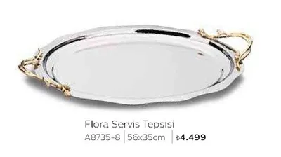 Flora Servis Tepsisi A8735-8 56X35Cm