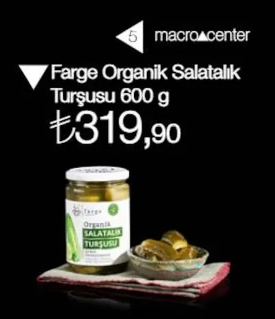 Farge Organik Salatalık Turşusu 600 G
