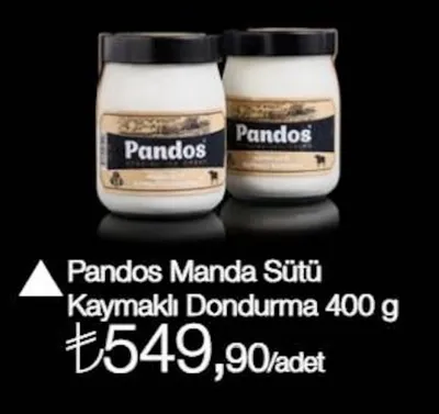 Pandos Manda Sütü Kaymaklı Dondurma 400 G