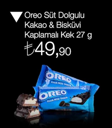 Oreo Süt Dolgulu Kakao & Bisküvi Kaplamalı Kek 27 G