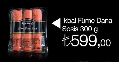 İkbal Füme Dana Sosis 300 G