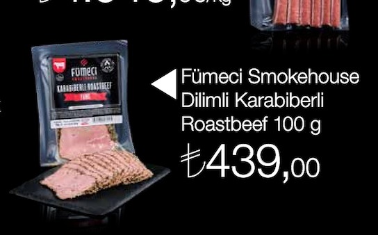 Fümeci Smokehouse Dilimli Karabiberli Roastbeef 100 G