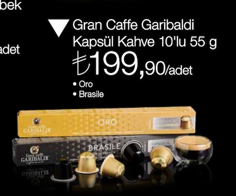 Gran Caffè Garibaldi Kapsül Kahve 10'Lu 55 G