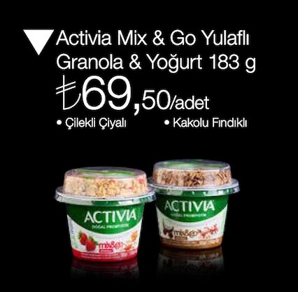 Activia Mix & Go Yulaflı Granola & Yoğurt 183G