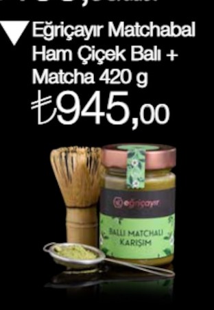 Eğriçayır Matchabal Ham Çiçek Balı + Matcha 420 G