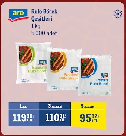 Aro Rulo Börek Çeşitleri 1 Kg