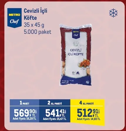 Metro Chef Cevizli İçli Köfte 35 X 45 G