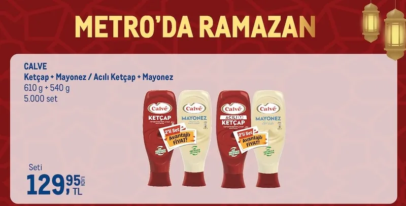 Calve Ketçap + Mayonez/ Acılı Ketçap + Mayonez 610 G + 540 G