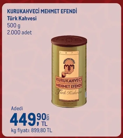 Kurukahveci Mehmet Efendi Türk Kahvesi 500 G