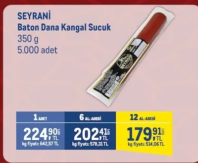 Seyrani Baton Dana Kangal Sucuk 350 G