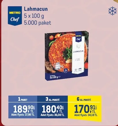 Metro Chef Lahmacun 5 X 100 G