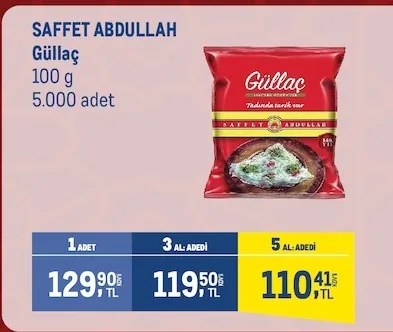 Saffet Abdullah Güllaç 100 G