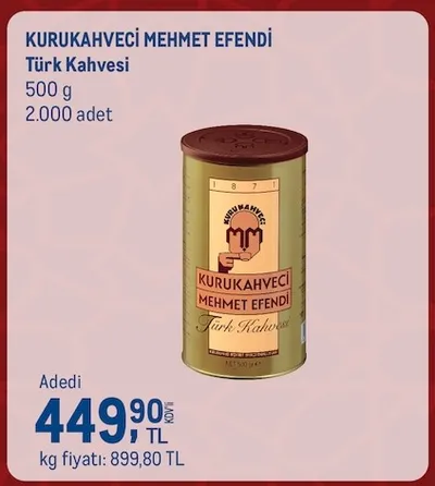 Kurukahveci Mehmet Efendi Türk Kahvesi 500 G