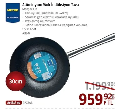 Alüminyum Wok İndüksiyon Tava