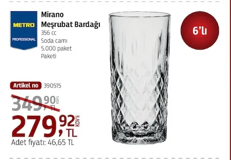 Mirano Meşrubat Bardağı