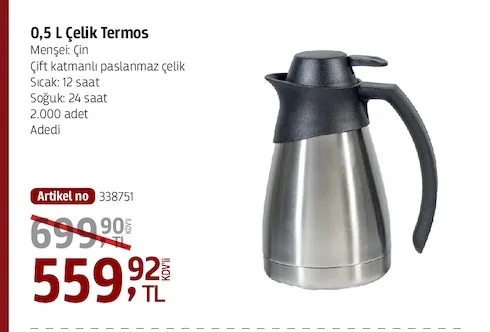 0.5 L Çelik Termos