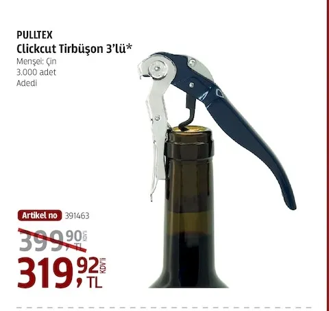Pulltex Clickcut Tirbüşon 3'Lü*