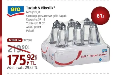 Aro Tuzluk & Biberlik 6'Lı