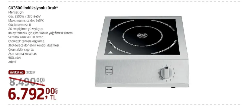 Gıc3500 İndüksiyonlu Ocak*