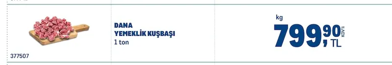 Dana Yemekli̇K Kuşbaşi Kg